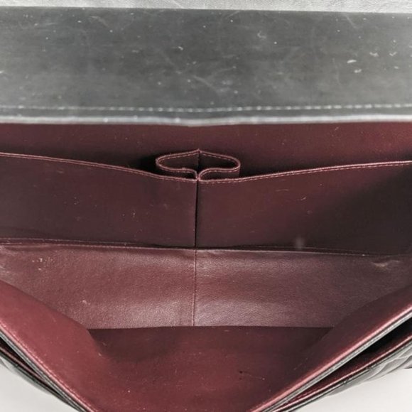 SOLD Chanel Black Maxi Lambskin Classic Flap Bag - Picture 4 of 12